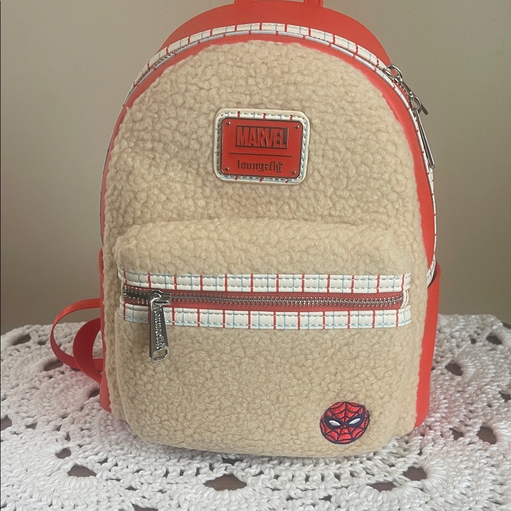 Loungefly Marvel Sherpa SpiderMan Bag/Backpack NWT Disney Parks Exclusive